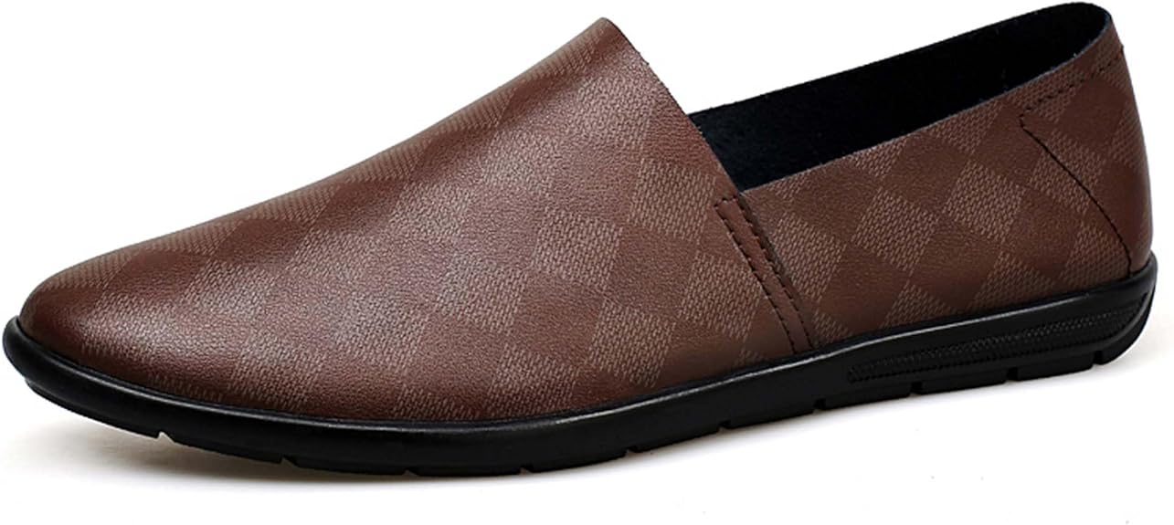Amazon.com | Men's Premium Leather Loafers Fashion Simple